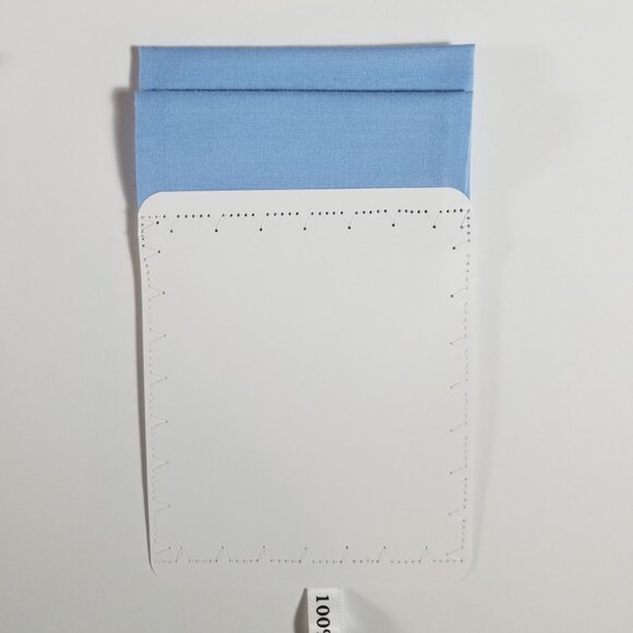 NEW Blue 100% Cotton Pre-Folded Pocket Square Handkerchief Insert - Picture 4 of 6